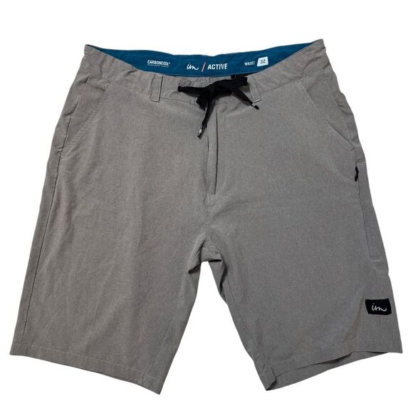 IM Imperial Motion 32 9.5" Gray Carboncool Flex Tech Wicking Active Shorts Golf - Picture 1 of 6